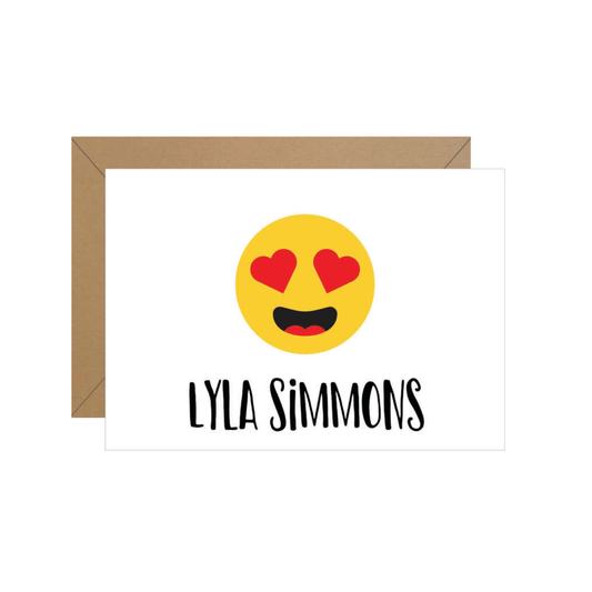 Emoji Folded Personalized Note