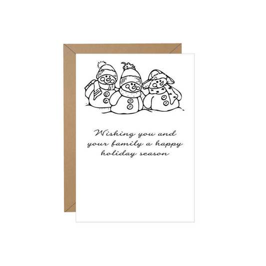 Snowmen Coloring Christmas Note