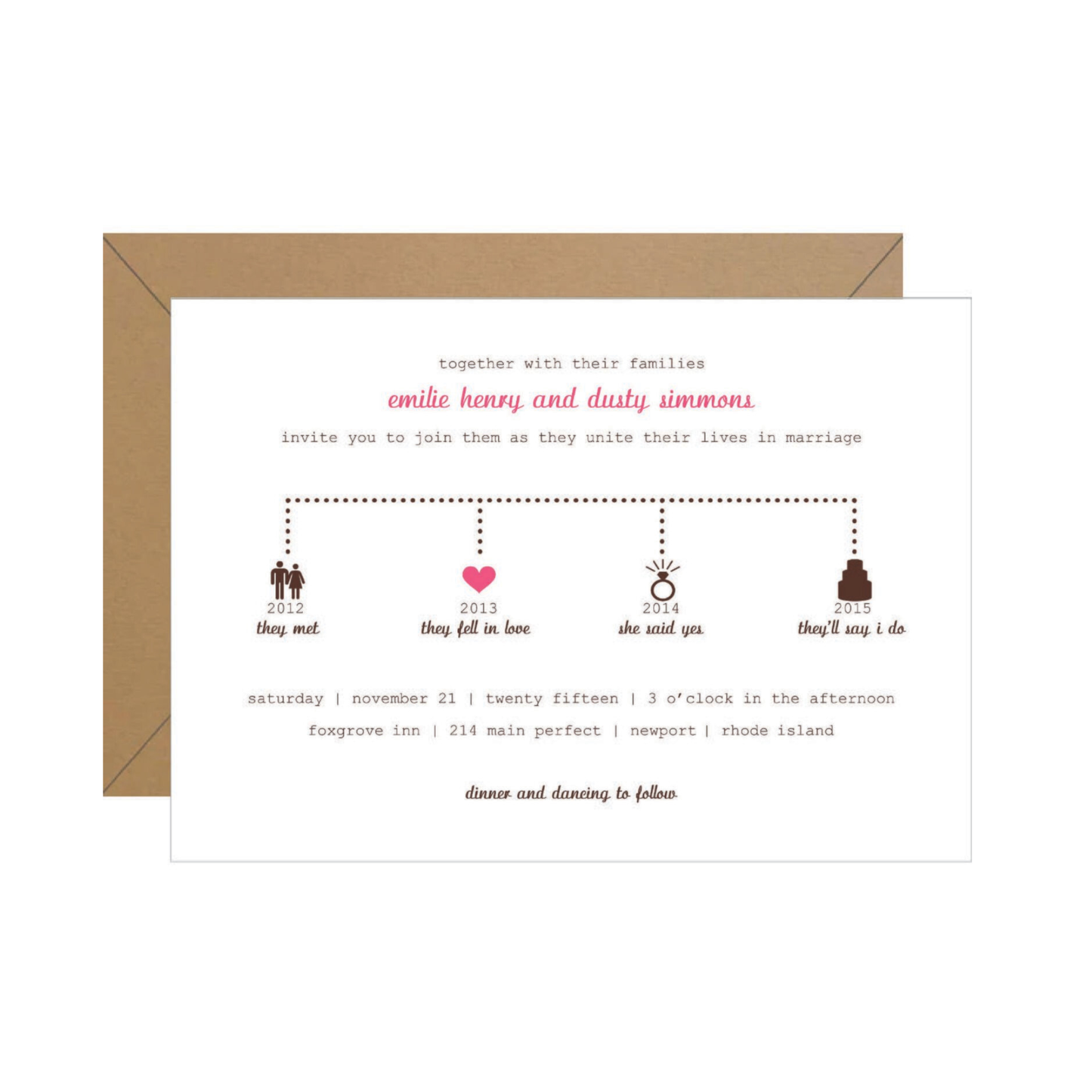 Wedding Timeline Invitation